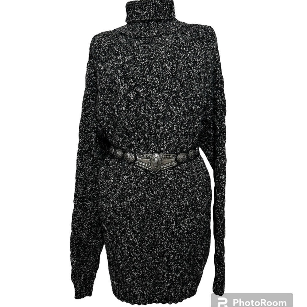 DONNA KARAN Alpaca Oversized Cable Knit Sweater Dress, size Large